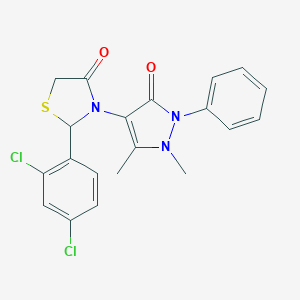 2-(2,4-dichlorophenyl)-3-(1,5-dimethyl-3-oxo-2-phenyl-2,3-dihydro-1H-pyrazol-4-yl)-1,3-thiazolidin-4-one