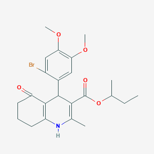 molecular formula C23H28BrNO5 B4941627 sec-butyl 4-(2-bromo-4,5-dimethoxyphenyl)-2-methyl-5-oxo-1,4,5,6,7,8-hexahydro-3-quinolinecarboxylate 