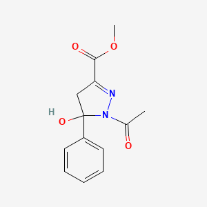 molecular formula C13H14N2O4 B4941630 methyl 1-acetyl-5-hydroxy-5-phenyl-4,5-dihydro-1H-pyrazole-3-carboxylate 