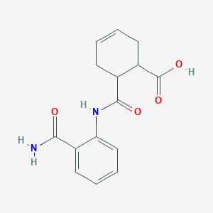 molecular formula C15H16N2O4 B4941647 6-({[2-(aminocarbonyl)phenyl]amino}carbonyl)-3-cyclohexene-1-carboxylic acid 