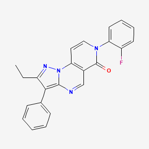 molecular formula C23H17FN4O B4941655 2-ethyl-7-(2-fluorophenyl)-3-phenylpyrazolo[1,5-a]pyrido[3,4-e]pyrimidin-6(7H)-one 