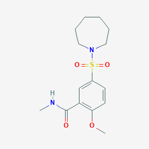 5-(1-azepanylsulfonyl)-2-methoxy-N-methylbenzamide