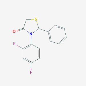 molecular formula C15H11F2NOS B494167 3-(2,4-Difluorophenyl)-2-phenyl-1,3-thiazolidin-4-one 
