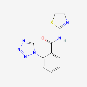 molecular formula C11H8N6OS B4941688 2-(1H-tetrazol-1-yl)-N-1,3-thiazol-2-ylbenzamide 