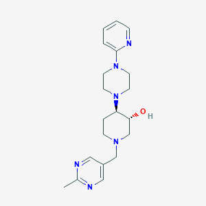 molecular formula C20H28N6O B4941697 (3R*,4R*)-1-[(2-methyl-5-pyrimidinyl)methyl]-4-[4-(2-pyridinyl)-1-piperazinyl]-3-piperidinol 