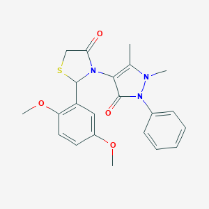 2-(2,5-dimethoxyphenyl)-3-(1,5-dimethyl-3-oxo-2-phenyl-2,3-dihydro-1H-pyrazol-4-yl)-1,3-thiazolidin-4-one