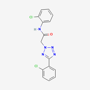 molecular formula C15H11Cl2N5O B4941720 N-(2-chlorophenyl)-2-[5-(2-chlorophenyl)-2H-tetrazol-2-yl]acetamide 