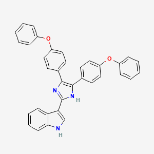 molecular formula C35H25N3O2 B4941731 3-[4,5-bis(4-phenoxyphenyl)-1H-imidazol-2-yl]-1H-indole 
