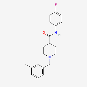 molecular formula C20H23FN2O B4941732 N-(4-fluorophenyl)-1-(3-methylbenzyl)-4-piperidinecarboxamide 