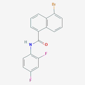 molecular formula C17H10BrF2NO B4941749 5-bromo-N-(2,4-difluorophenyl)-1-naphthamide 