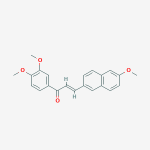 molecular formula C22H20O4 B494175 1-(3,4-Dimethoxyphenyl)-3-(6-methoxy-2-naphthyl)-2-propen-1-one 