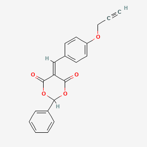 molecular formula C20H14O5 B4941766 2-phenyl-5-[4-(2-propyn-1-yloxy)benzylidene]-1,3-dioxane-4,6-dione 