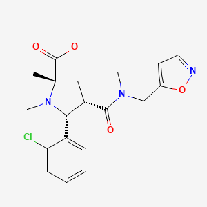molecular formula C20H24ClN3O4 B4941777 methyl (2S*,4S*,5R*)-5-(2-chlorophenyl)-4-{[(5-isoxazolylmethyl)(methyl)amino]carbonyl}-1,2-dimethyl-2-pyrrolidinecarboxylate 