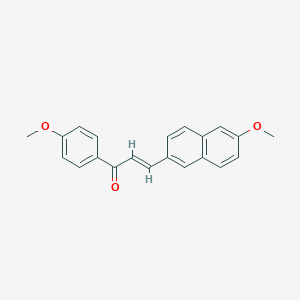 molecular formula C21H18O3 B494178 3-(6-Methoxy-2-naphthyl)-1-(4-methoxyphenyl)-2-propen-1-one 