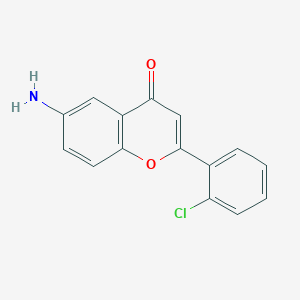 molecular formula C15H10ClNO2 B4941799 6-amino-2-(2-chlorophenyl)-4H-chromen-4-one 
