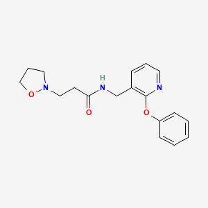 molecular formula C18H21N3O3 B4941802 3-(2-isoxazolidinyl)-N-[(2-phenoxy-3-pyridinyl)methyl]propanamide 