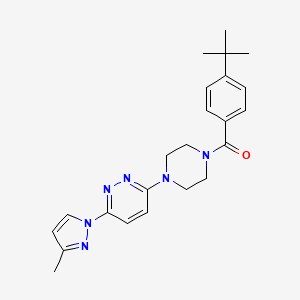 molecular formula C23H28N6O B4941848 3-[4-(4-tert-butylbenzoyl)-1-piperazinyl]-6-(3-methyl-1H-pyrazol-1-yl)pyridazine 