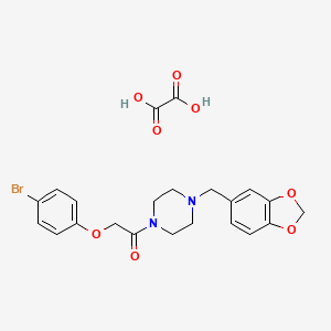 molecular formula C22H23BrN2O8 B4941878 1-(1,3-benzodioxol-5-ylmethyl)-4-[(4-bromophenoxy)acetyl]piperazine oxalate 