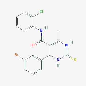 molecular formula C18H15BrClN3OS B4941890 4-(3-bromophenyl)-N-(2-chlorophenyl)-6-methyl-2-thioxo-1,2,3,4-tetrahydro-5-pyrimidinecarboxamide CAS No. 5871-66-9