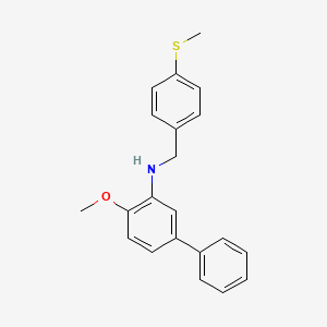 (4-methoxy-3-biphenylyl)[4-(methylthio)benzyl]amine