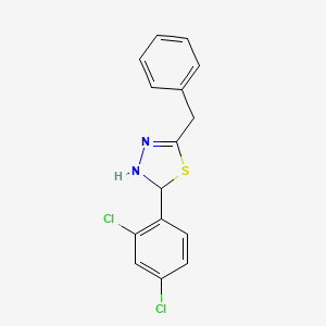 molecular formula C15H12Cl2N2S B4941937 5-benzyl-2-(2,4-dichlorophenyl)-2,3-dihydro-1,3,4-thiadiazole 