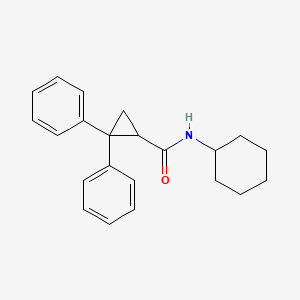 molecular formula C22H25NO B4941973 N-cyclohexyl-2,2-diphenylcyclopropanecarboxamide 