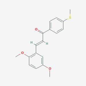 molecular formula C18H18O3S B494198 3-(2,5-Dimethoxyphenyl)-1-[4-(methylsulfanyl)phenyl]-2-propen-1-one 