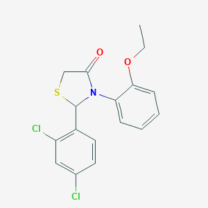molecular formula C17H15Cl2NO2S B494199 2-(2,4-Dichlorophenyl)-3-(2-ethoxyphenyl)-1,3-thiazolidin-4-one 