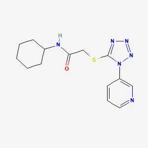molecular formula C14H18N6OS B4942007 N-cyclohexyl-2-{[1-(3-pyridinyl)-1H-tetrazol-5-yl]thio}acetamide 
