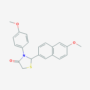 2-(6-Methoxy-2-naphthyl)-3-(4-methoxyphenyl)-1,3-thiazolidin-4-one