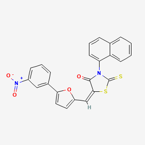 molecular formula C24H14N2O4S2 B4942018 3-(1-naphthyl)-5-{[5-(3-nitrophenyl)-2-furyl]methylene}-2-thioxo-1,3-thiazolidin-4-one 