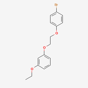 molecular formula C16H17BrO3 B4942026 1-[2-(4-bromophenoxy)ethoxy]-3-ethoxybenzene 