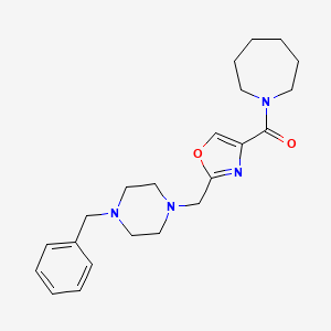 molecular formula C22H30N4O2 B4942034 1-({2-[(4-benzyl-1-piperazinyl)methyl]-1,3-oxazol-4-yl}carbonyl)azepane 
