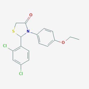 molecular formula C17H15Cl2NO2S B494204 2-(2,4-Dichlorophenyl)-3-(4-ethoxyphenyl)-1,3-thiazolidin-4-one 