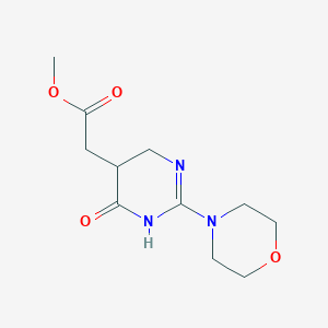 molecular formula C11H17N3O4 B4942042 methyl [2-(4-morpholinyl)-6-oxo-1,4,5,6-tetrahydro-5-pyrimidinyl]acetate 