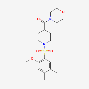 molecular formula C19H28N2O5S B4942066 4-({1-[(2-methoxy-4,5-dimethylphenyl)sulfonyl]-4-piperidinyl}carbonyl)morpholine 