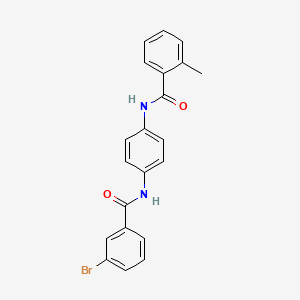 molecular formula C21H17BrN2O2 B4942070 N-{4-[(3-bromobenzoyl)amino]phenyl}-2-methylbenzamide 