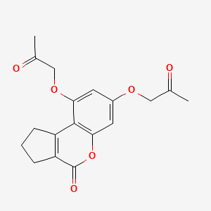 molecular formula C18H18O6 B4942076 7,9-bis(2-oxopropoxy)-2,3-dihydrocyclopenta[c]chromen-4(1H)-one 