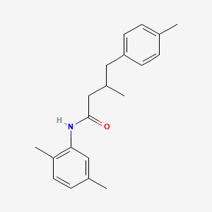 molecular formula C20H25NO B4942089 N-(2,5-dimethylphenyl)-3-methyl-4-(4-methylphenyl)butanamide 