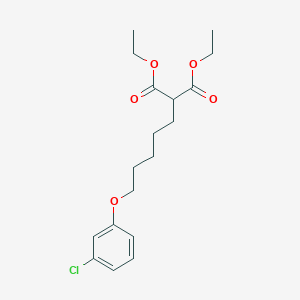 molecular formula C18H25ClO5 B4942097 diethyl [5-(3-chlorophenoxy)pentyl]malonate 