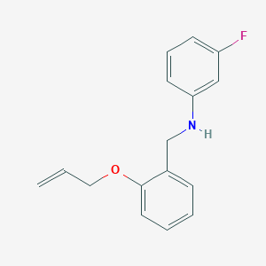molecular formula C16H16FNO B4942111 N-[2-(allyloxy)benzyl]-3-fluoroaniline 