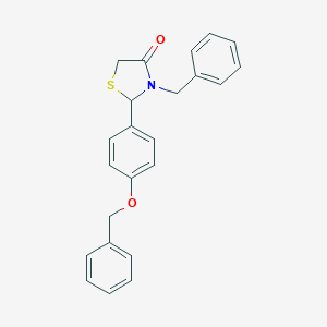 molecular formula C23H21NO2S B494213 3-Benzyl-2-[4-(benzyloxy)phenyl]-1,3-thiazolidin-4-one 