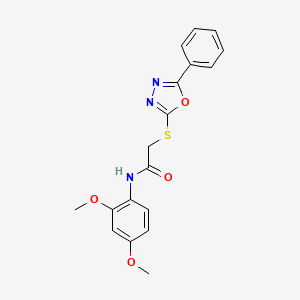 molecular formula C18H17N3O4S B4942132 N-(2,4-dimethoxyphenyl)-2-[(5-phenyl-1,3,4-oxadiazol-2-yl)thio]acetamide 