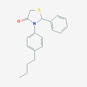molecular formula C19H21NOS B494214 3-(4-Butylphenyl)-2-phenyl-1,3-thiazolidin-4-one 
