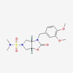molecular formula C16H23N3O6S B4942151 (3aS*,6aR*)-3-(3,4-dimethoxybenzyl)-N,N-dimethyl-2-oxohexahydro-5H-pyrrolo[3,4-d][1,3]oxazole-5-sulfonamide 