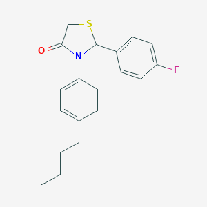 molecular formula C19H20FNOS B494216 3-(4-Butylphenyl)-2-(4-fluorophenyl)-1,3-thiazolidin-4-one 
