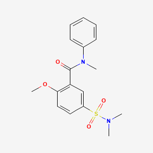 molecular formula C17H20N2O4S B4942188 5-[(dimethylamino)sulfonyl]-2-methoxy-N-methyl-N-phenylbenzamide 