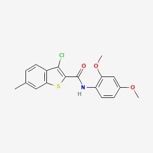 molecular formula C18H16ClNO3S B4942204 3-chloro-N-(2,4-dimethoxyphenyl)-6-methyl-1-benzothiophene-2-carboxamide 