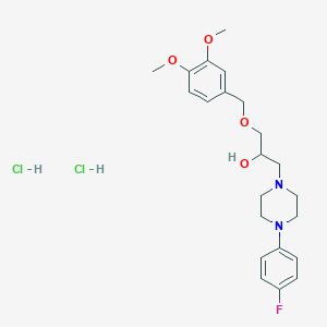 molecular formula C22H31Cl2FN2O4 B4942223 1-[(3,4-dimethoxybenzyl)oxy]-3-[4-(4-fluorophenyl)-1-piperazinyl]-2-propanol dihydrochloride 