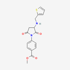 molecular formula C17H16N2O4S B4942233 methyl 4-{2,5-dioxo-3-[(2-thienylmethyl)amino]-1-pyrrolidinyl}benzoate 